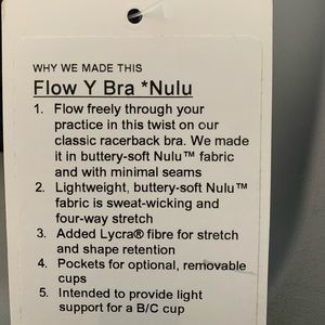 Lululemon Flow Y Bra Nulua